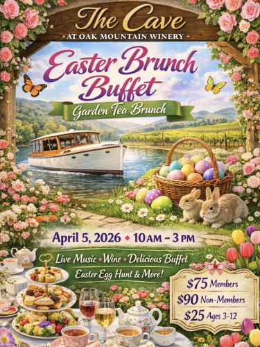 Easter Garden Party Brunch at Oak Mountain Winery