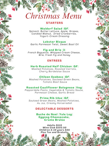 Thornton Winery - Christmas Dinner at Thornton Winery