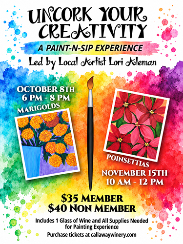 Uncork Your Creativity - Paint N Sip with Lori Aleman