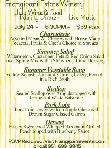 July Wine & Food Pairing Dinner