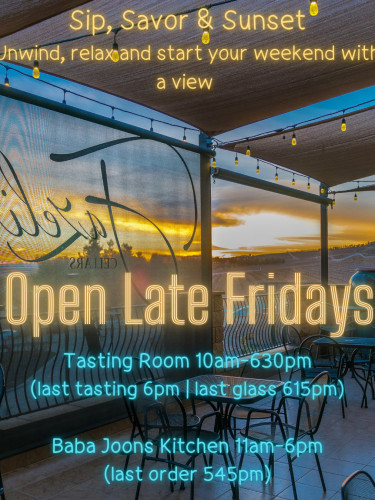 Fazeli Cellars - New Friday Hours