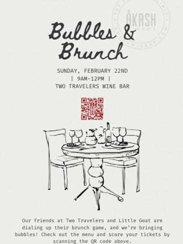 Akash Winery - Bubbles & Brunch @Two Travelers