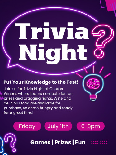 Churon Inn Winery - Trivia Night