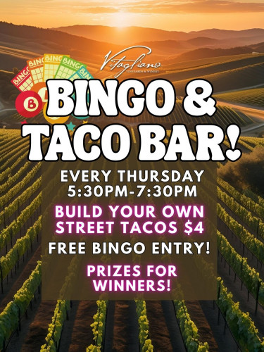 Vitagliano Winery - Bingo Night & Taco Bar!