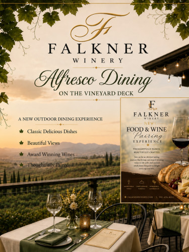 Dining Alfresco on the Vineyard Deck 